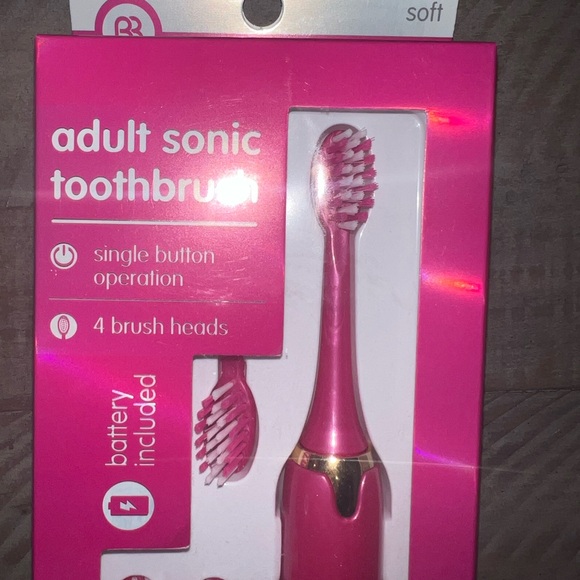 Pink Adult Sonic Toothbrush Brush Buddies Single Button operation [Brand New] - Picture 2 of 7